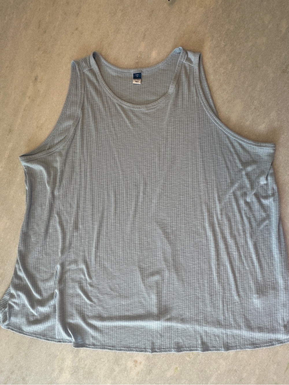 Old Navy 3X - Luxe Sleeveless Ribbed Tank Top - Light Blue